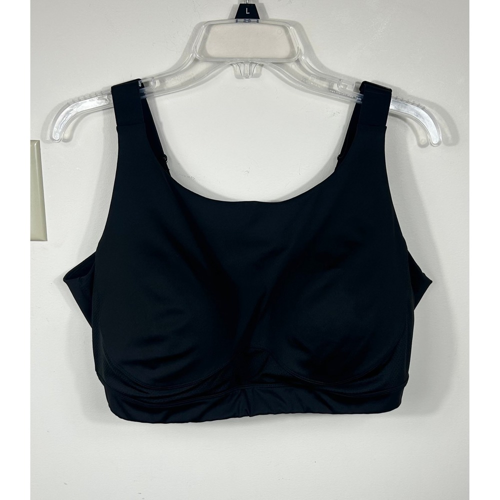 Duluth Trading Co Adjustabust High Impact Bra Women 22W Black Mesh Molded Cup